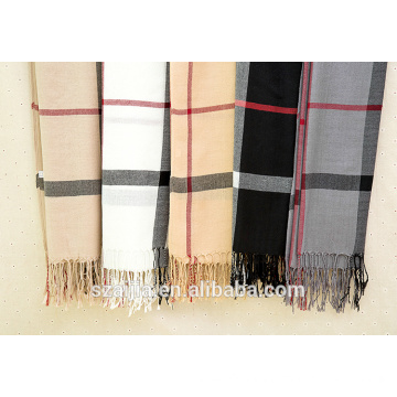 New fashion acrylic checked warm plaid scarf / shawl